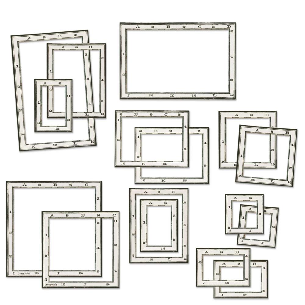 49 and Market - Everywhere - Chipboard Frame set - Map