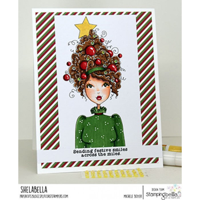 Stamping Bella - Cling Mounted Stamp - Mochi Christmas Tree Girl