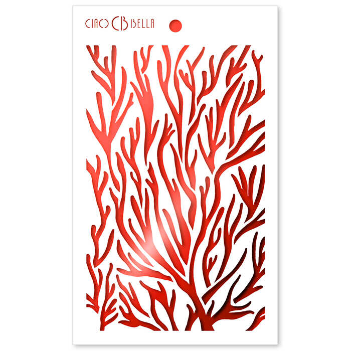 Ciao Bella - Stencil Art - Corals - 5 x 8"
