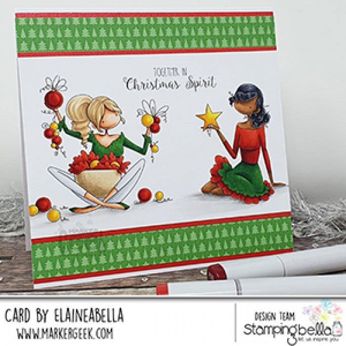 Stamping Bella - Cling Mounted Stamp - Uptown Girls - Odelia and Ophelia loves ornaments