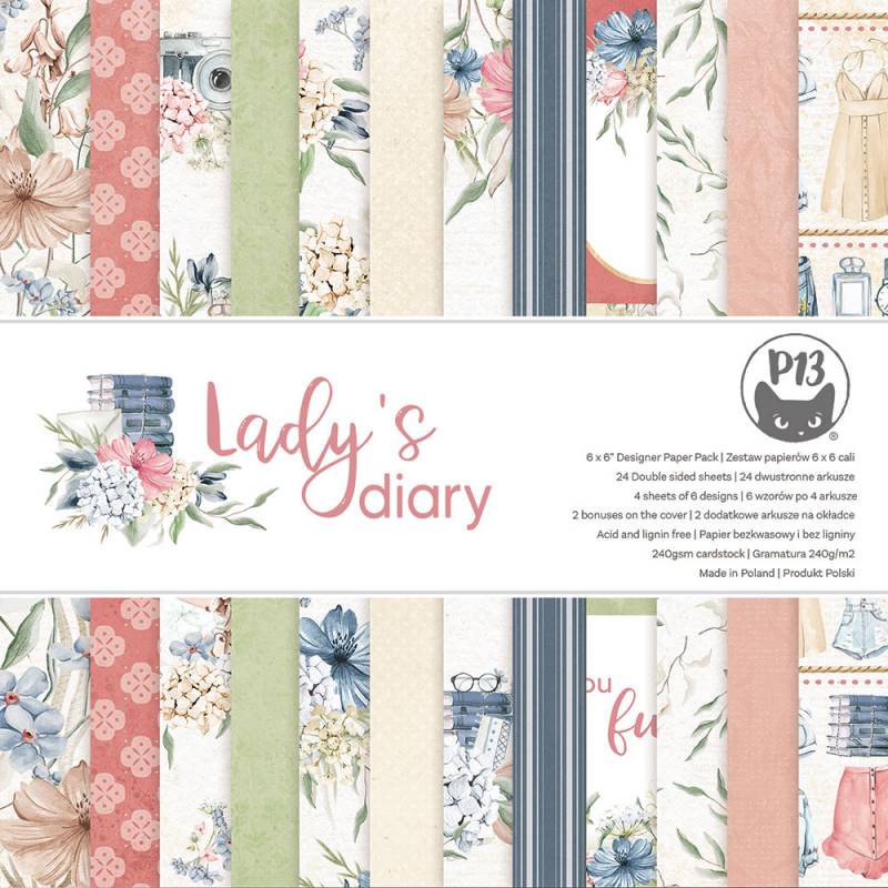 P13 - Lady's Diary - Paper Pad -  6 x 6"