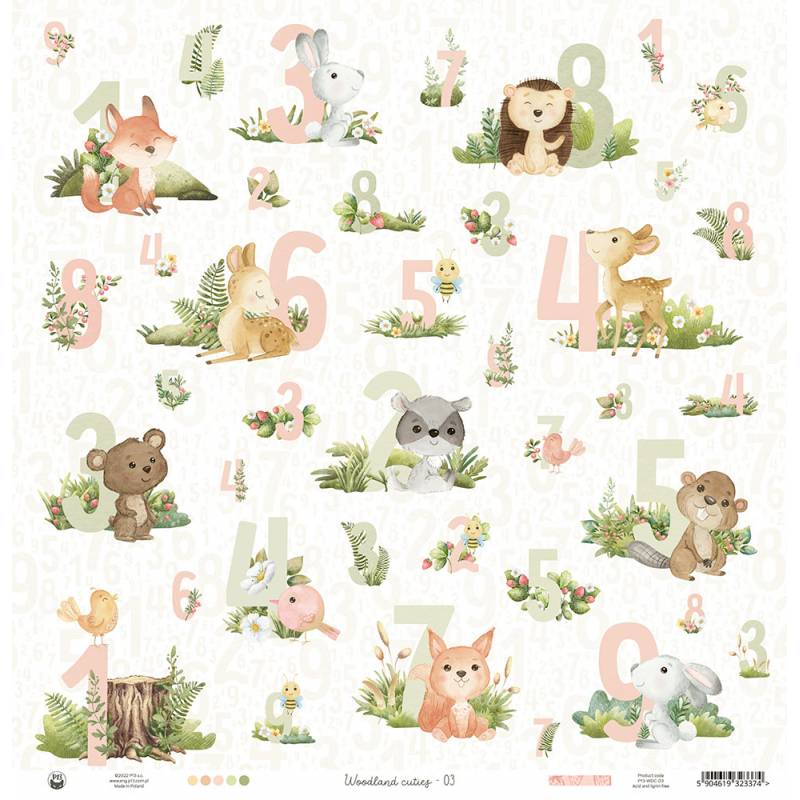 P13 - Woodland cuties -  03 -  12 x 12"