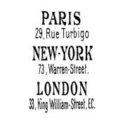 Tim Holtz Collection - Paris, New York, London - Wood Mount stamp