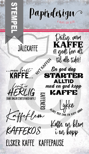 Papirdesign - Clearstamps - Kaffekos
