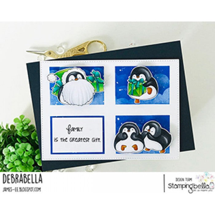Stamping Bella - Cling Mounted Stamp - Penguin Family