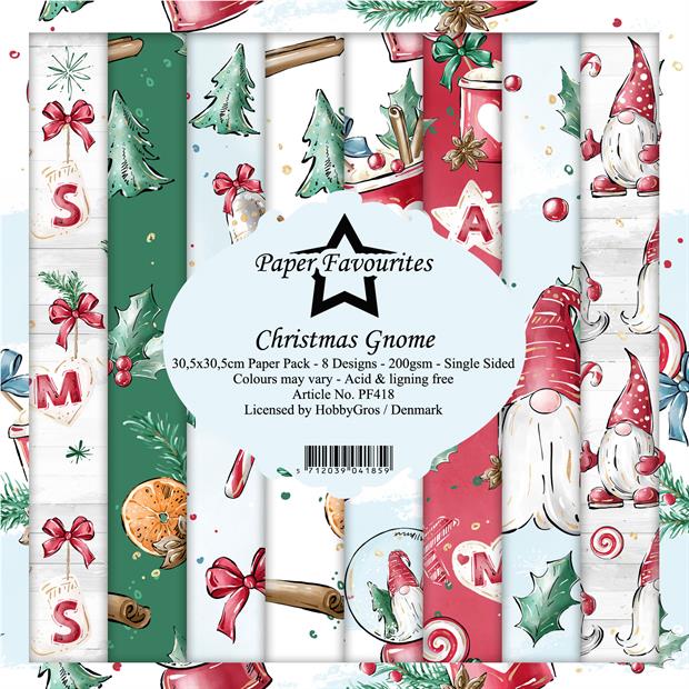 Paper Favourites - Christmas Gnome - Paper Pack    12 x 12"