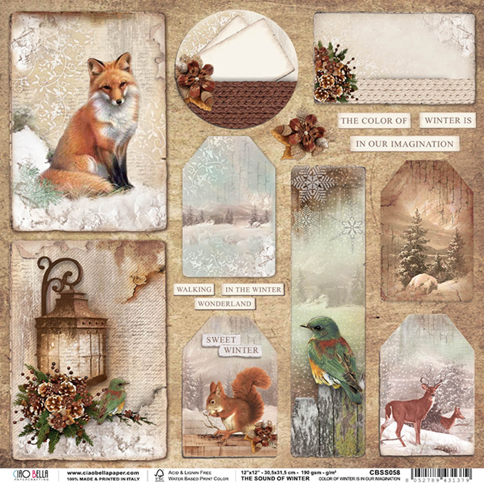 Ciao Bella - Sound of Winter - Paper Pack     12 x 12"