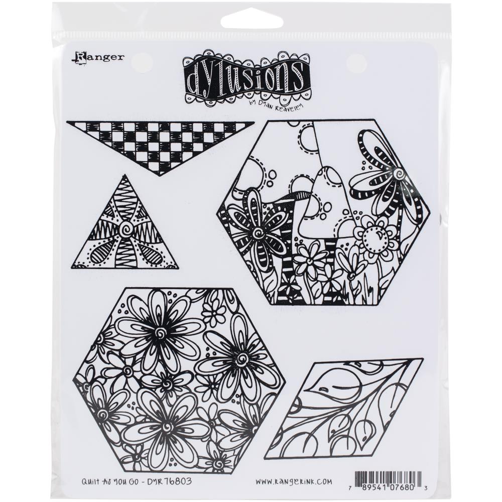 Dylusions - Cling Stamps - Quilt as you go