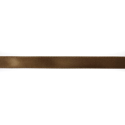 Kort & Godt - Silkebånd - Brun - 10mm - Metervis
