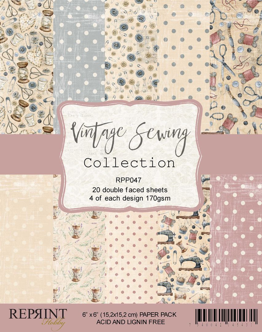 Reprint - Vintage Sewing - Collection Pack  - 6 x 6"