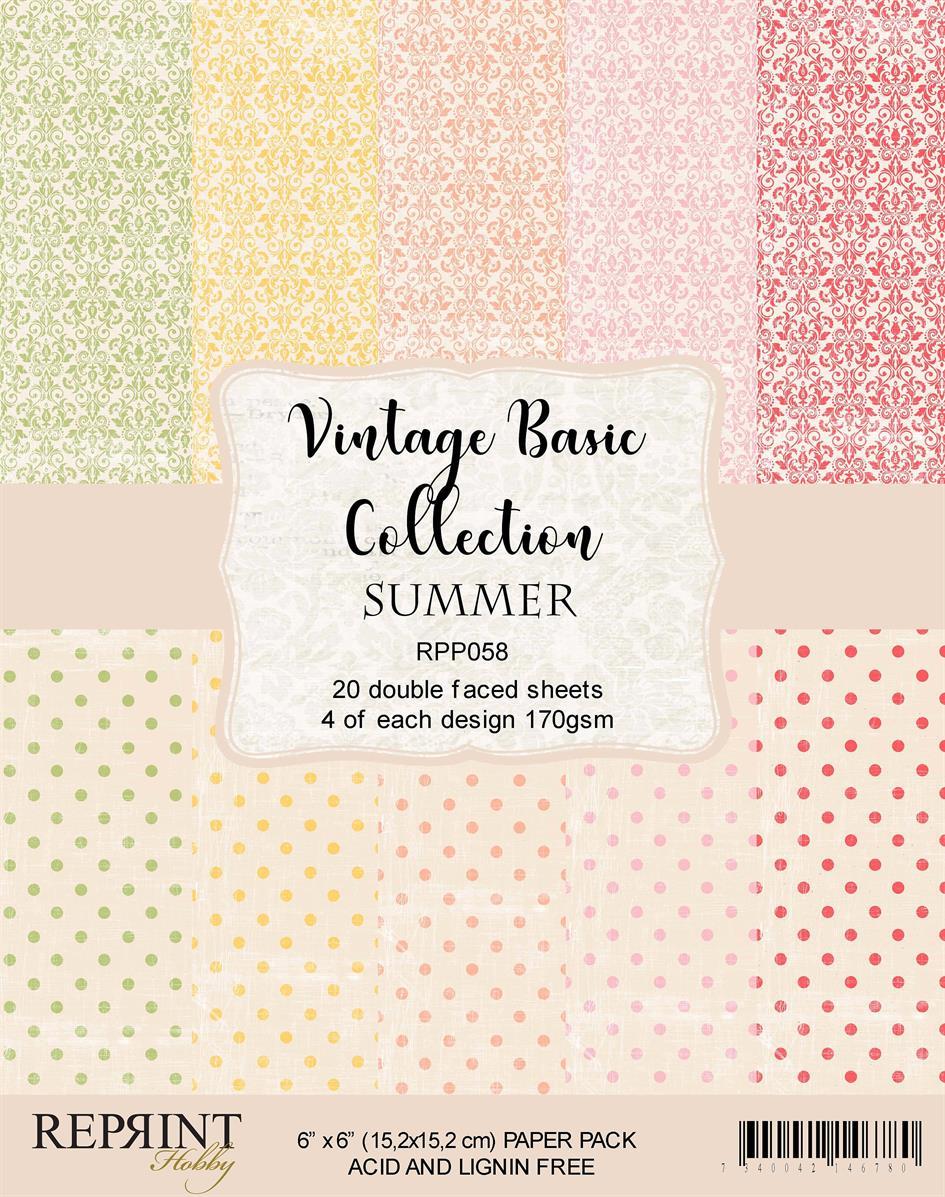 Reprint - Vintage Basic - Summer - Collection Pack  - 6 x 6"