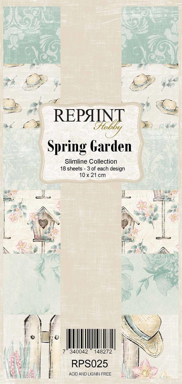 Reprint - Slimline Paper Collection  - Spring Garden