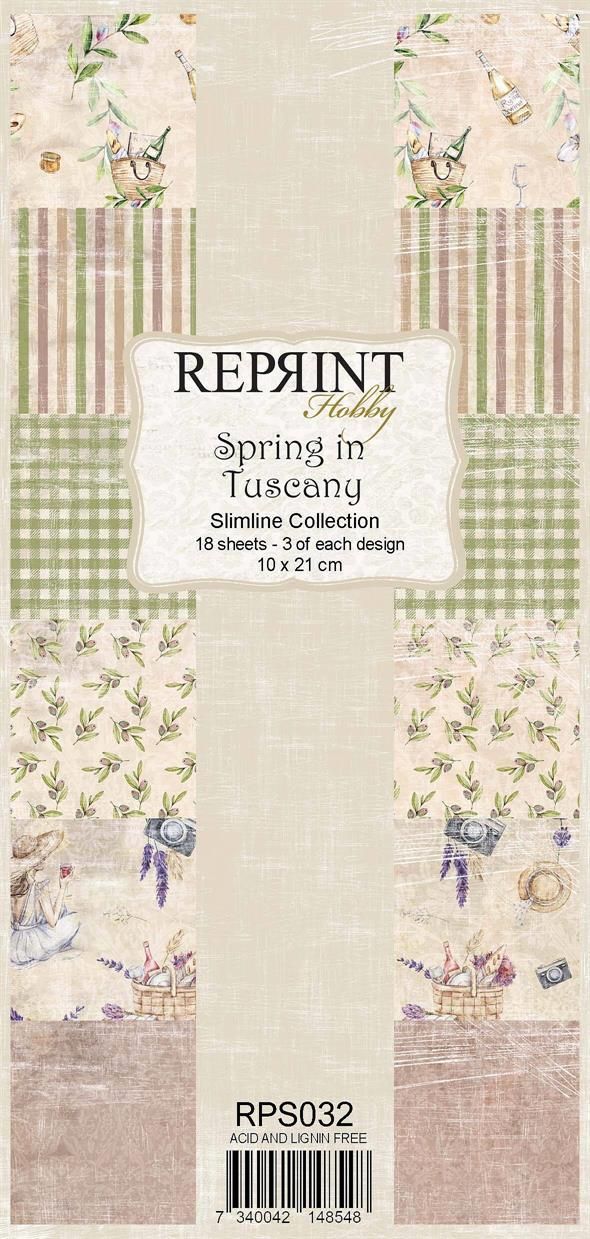 Reprint - Slimline Paper Collection  - Spring in Tuscany