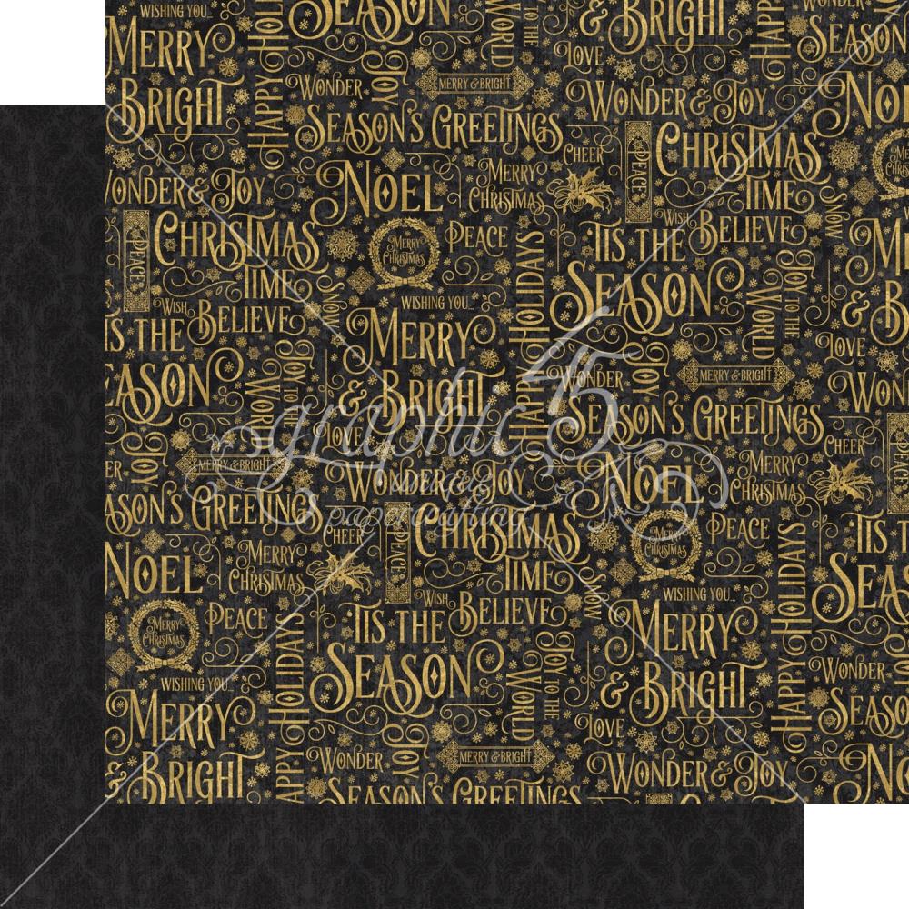 Graphic 45 - Warm Wishes - Print & Solids Paper Pad - 12 x 12"