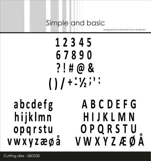 Simple and Basic - Dies - Mini alphabet & numbers