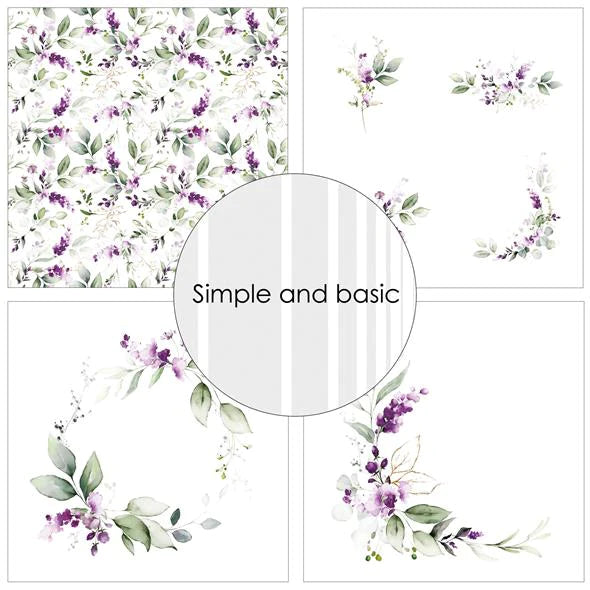 Simple and Basic - Lavender Spirit - Paper Pack    12 x 12"