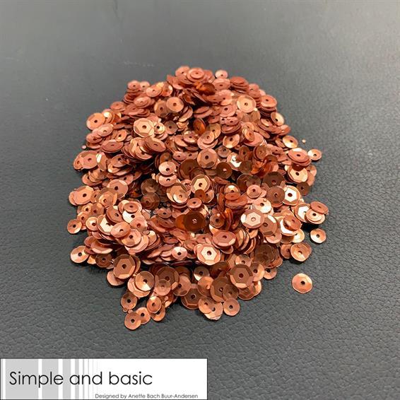 Simple & Basic - Sequins - Paljetter - Copper