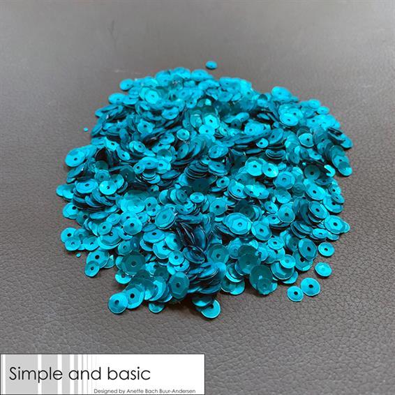Simple & Basic - Sequins - Paljetter - Turquoise