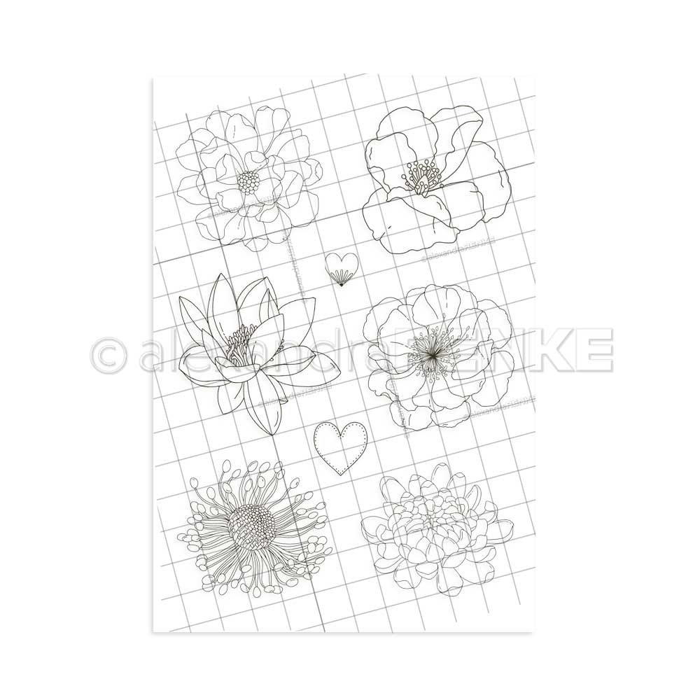 Alexandra Renke - Clear stamps - Six flowers