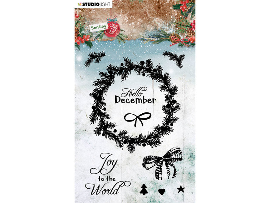 Studiolight - Clear Stamp - Sending Joy - Christmas Wreath