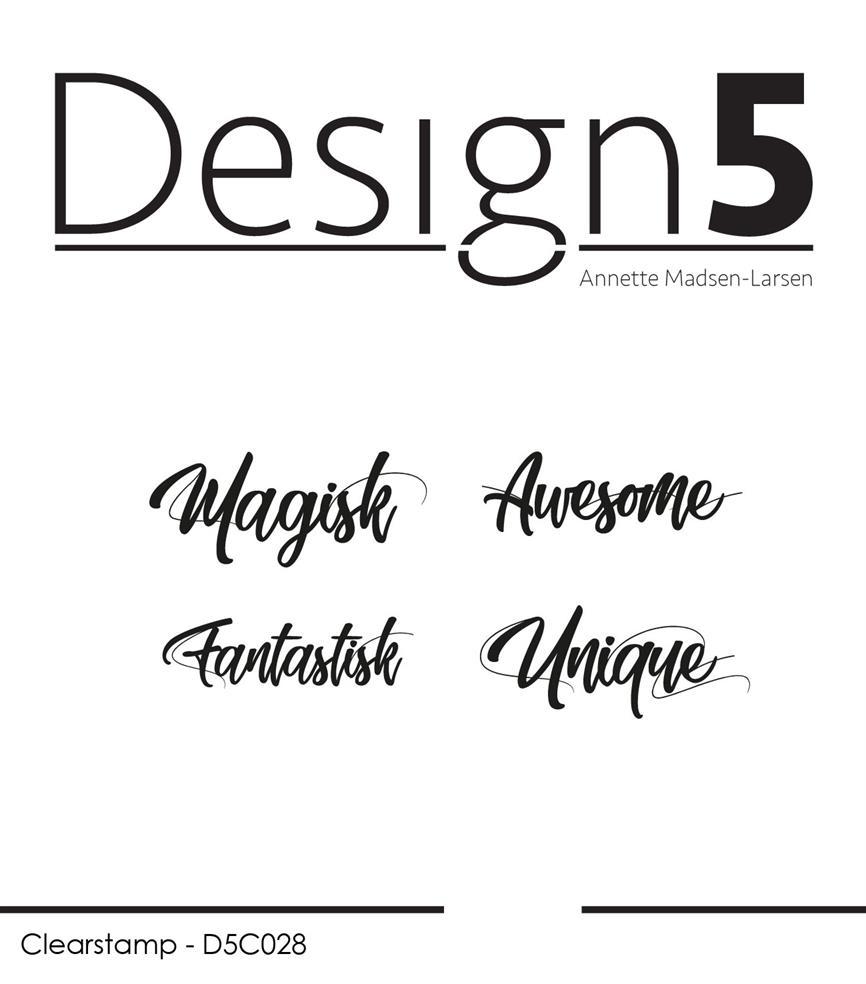 Design5 - Clear stamp - Små tekster