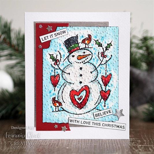 Woodware Craft Collection - Clear Stamps - Loving Snowman