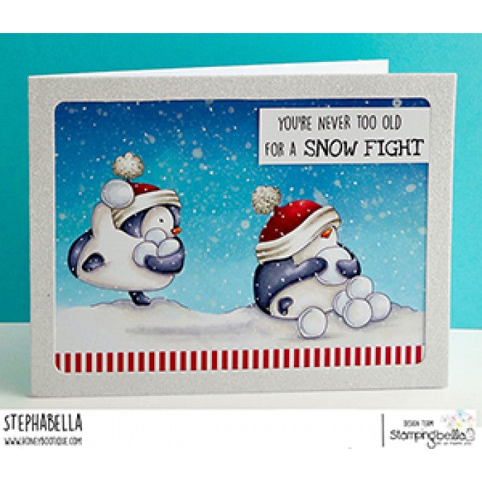 Stamping Bella - Cling Mounted Stamp - Snowfight penguins