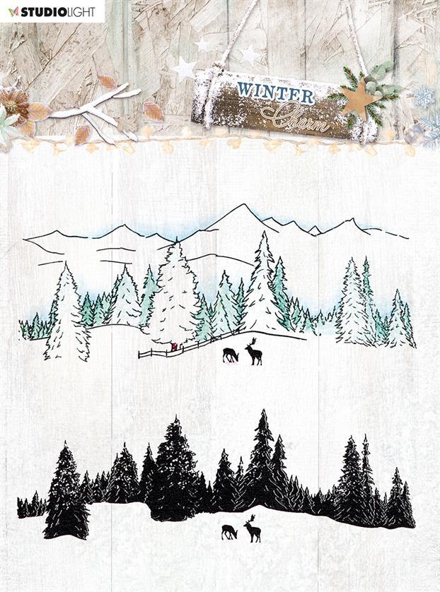 Studiolight - Clear Stamp - Winter Charm - Hillside