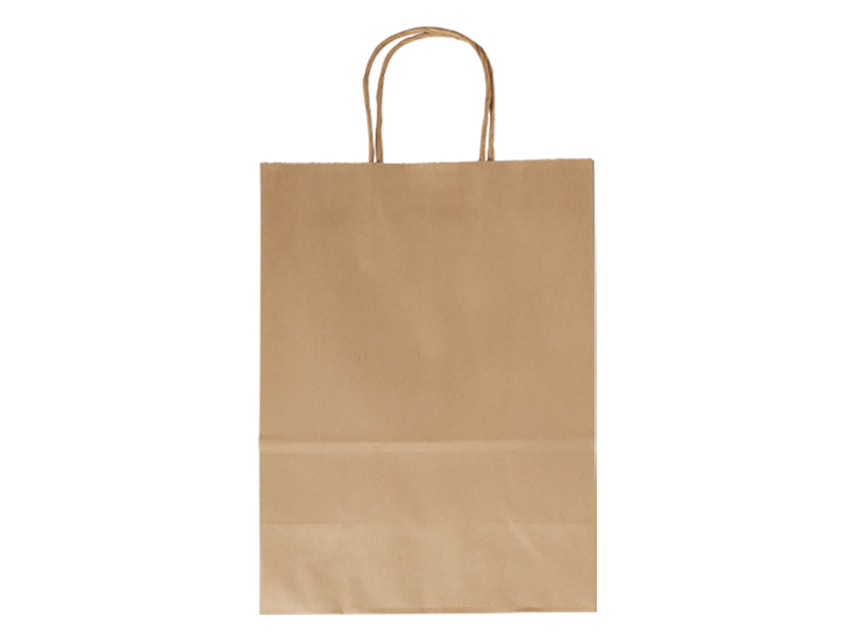 Folia - Papirpose med hank - 5 stk - Natur - Stor