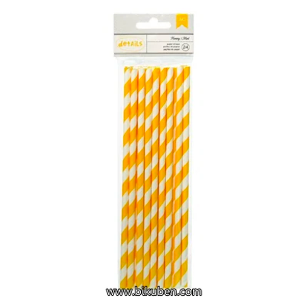 American Craft - Paper Straws - Stripe - Honey