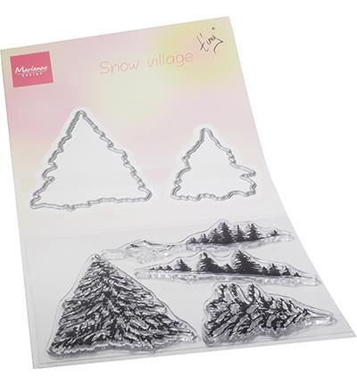 Marianne Design - Clear Stamp & Die - Snow village