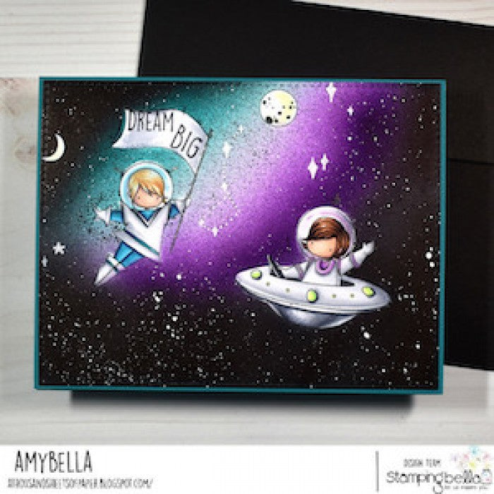 Stamping Bella - Cling Mounted Stamp - Tiny townie astronauts