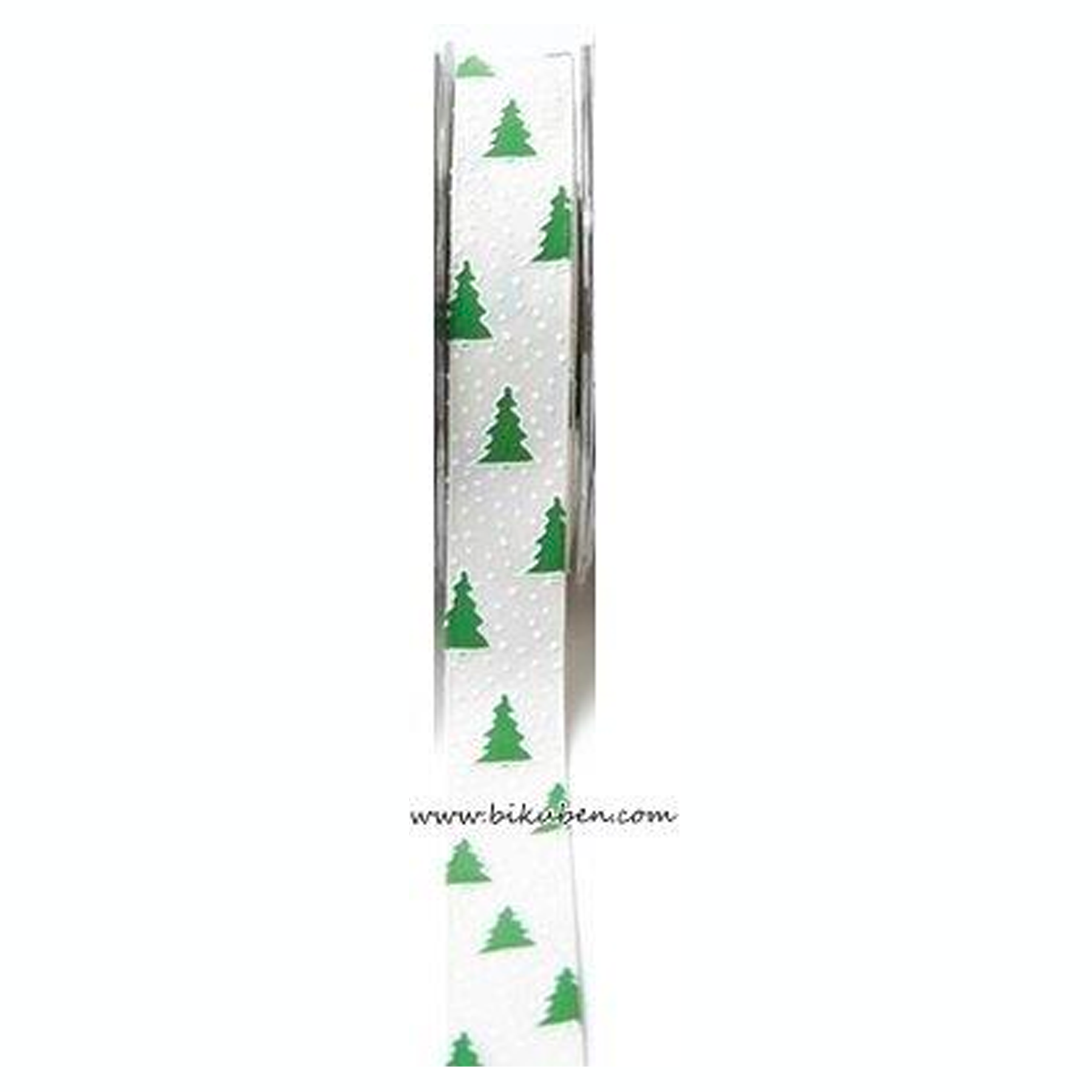 May Arts - Linen W/print Tree- Ivory/Green - metervis