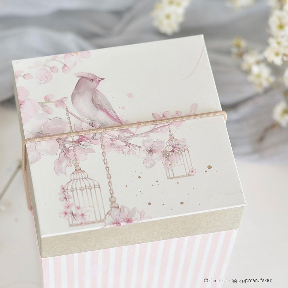 Alexandra Renke - Cherry blossom Bird  - 12 x 12"