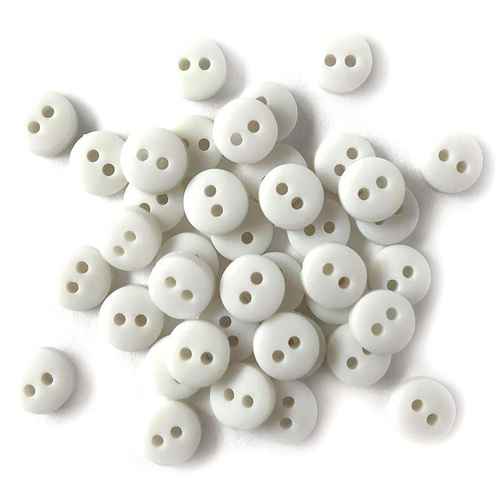 Buttons Galore - Tiny Buttons - White