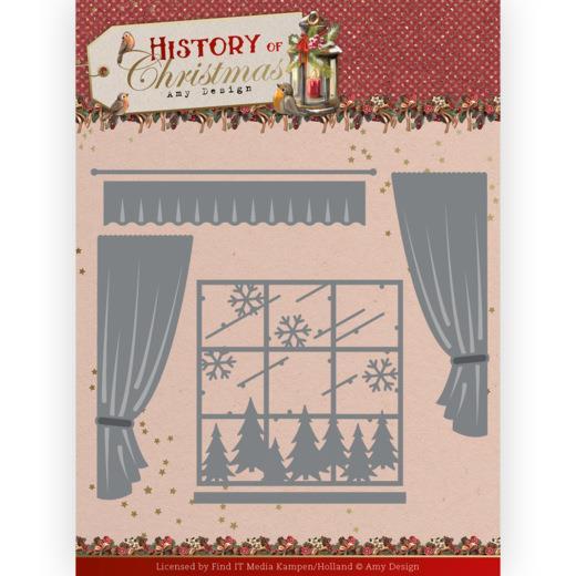 Amy Design - History of Christmas -  Dies - Window with curtains