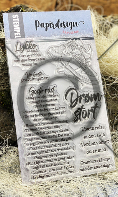 Papirdesign - Clearstamps - Drøm stort (Forhåndssalg - Kommer på lager 08.06.26)